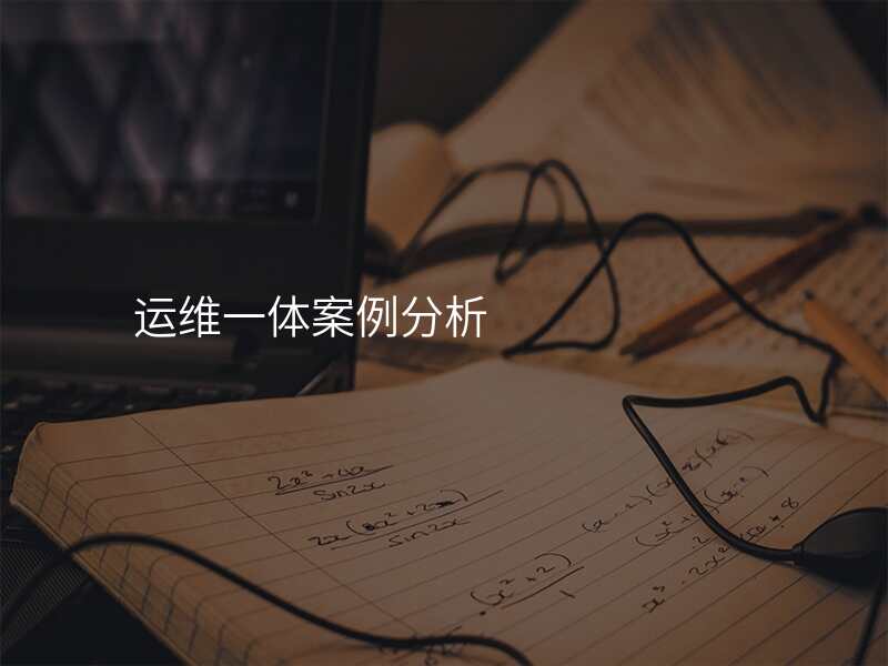 运维一体案例分析